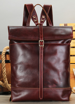 Custom branded leather backpack by REVEL